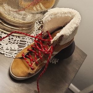 Womens Brown Suede Adidas Boots